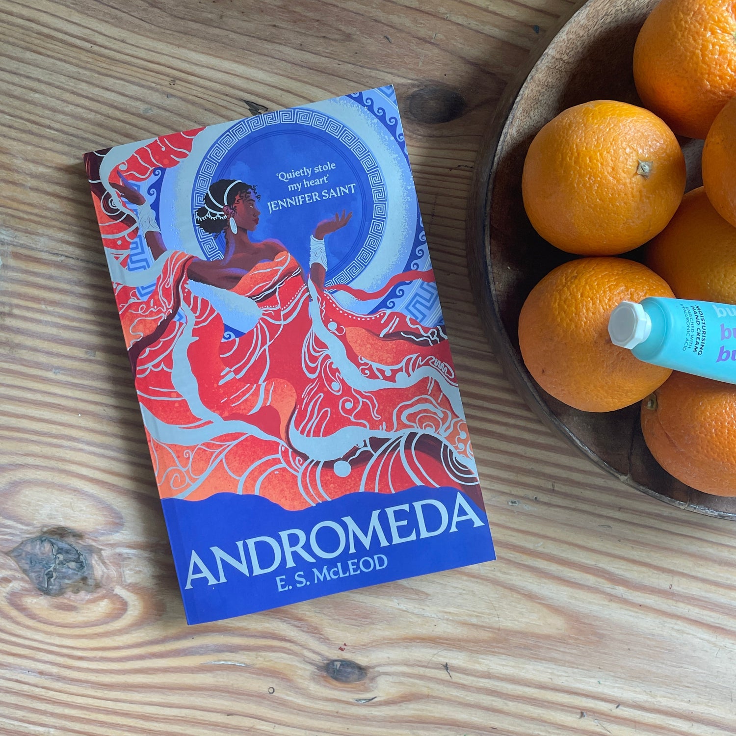 A book titled 'Andromeda' by E.S.