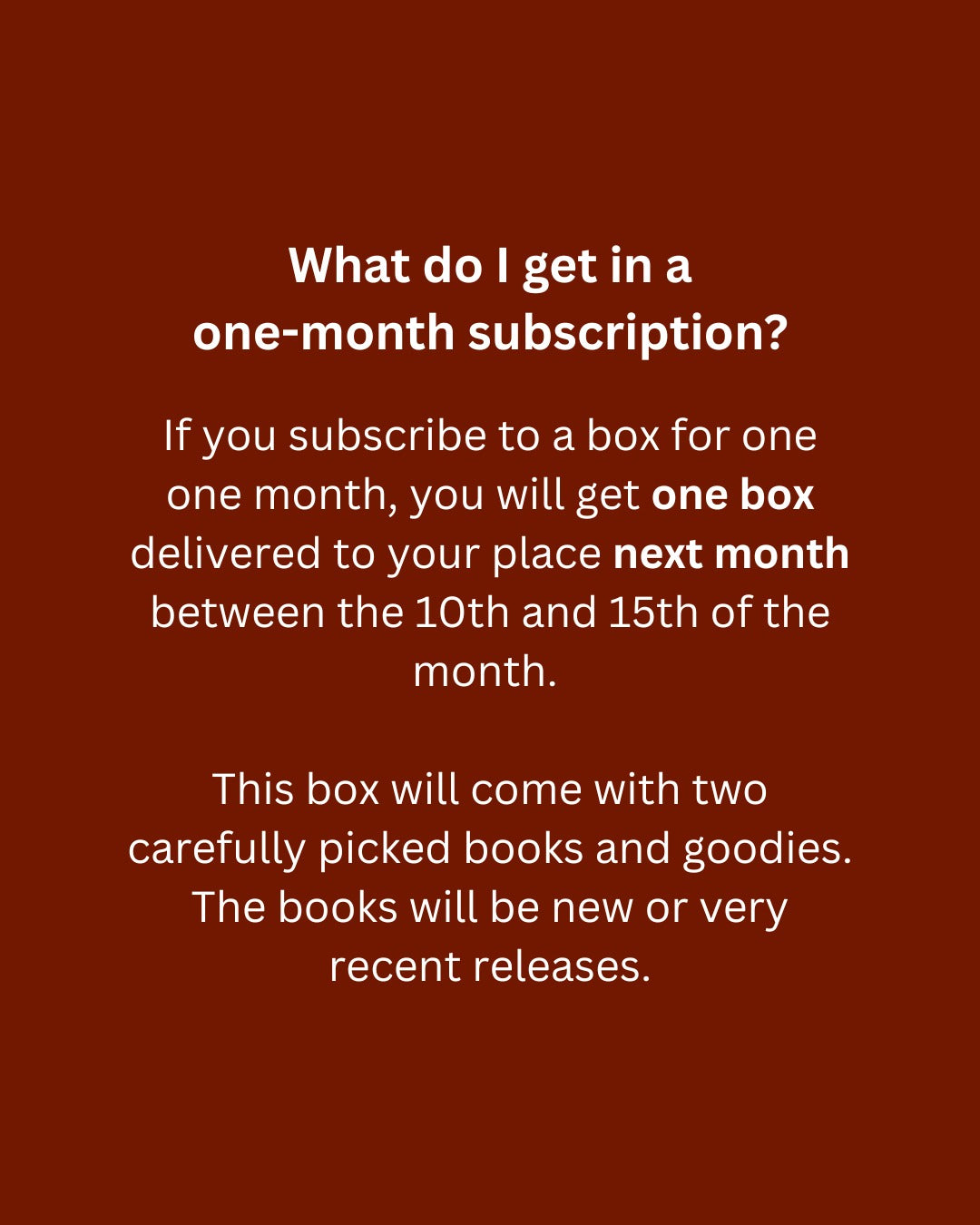 The Vanilla Book Box