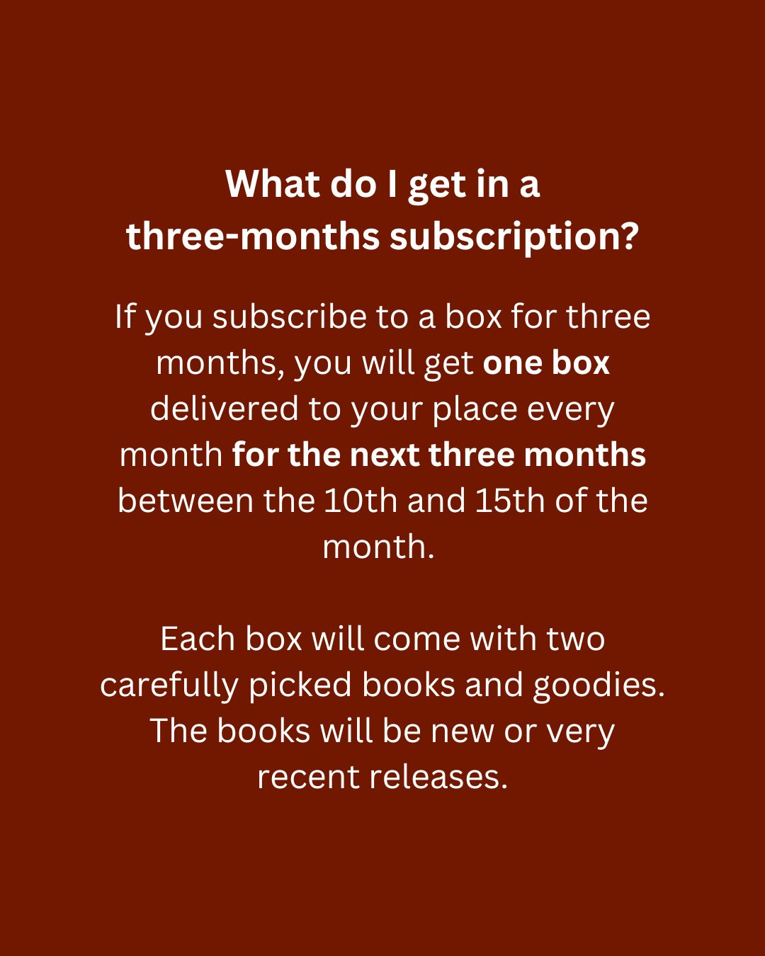 The Vanilla Book Box